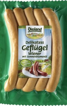 Knack de volailles (~4-5pcs) sb delikatess geflügelwiener - 5 st Ökoland : photo du produit rappelé le 28/05/2021