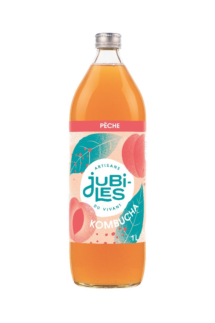 Kombucha peche 1l Jubiles : photo du produit rappelé le 02/08/2024