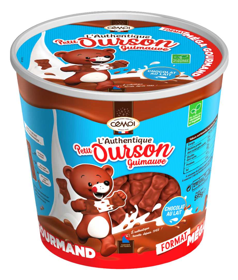 L'authentique petit ourson guimauve format méga gourmand 595g Cemoi : photo du produit rappelé le 08/09/2022