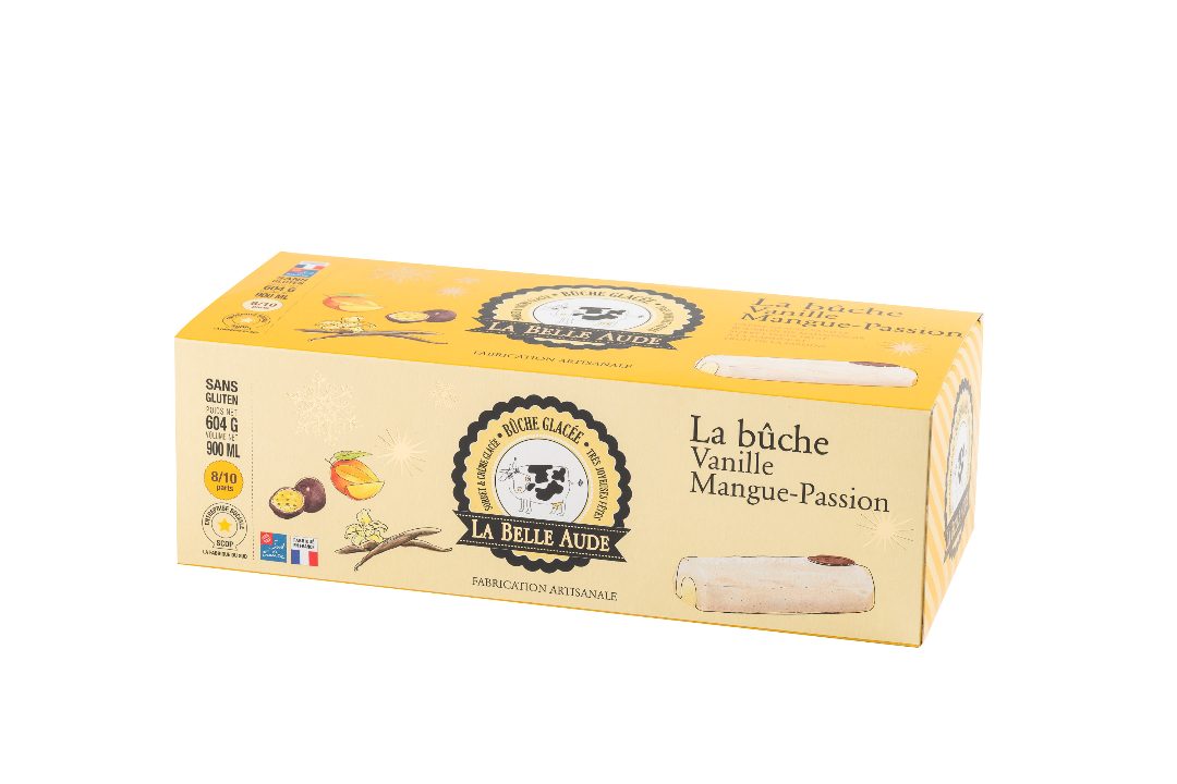 La bûche chocolat, noisette pralinée, la bûche chocolat noir La Belle Aude : photo 3 sur 5 du produit rappelé le 26/10/2021