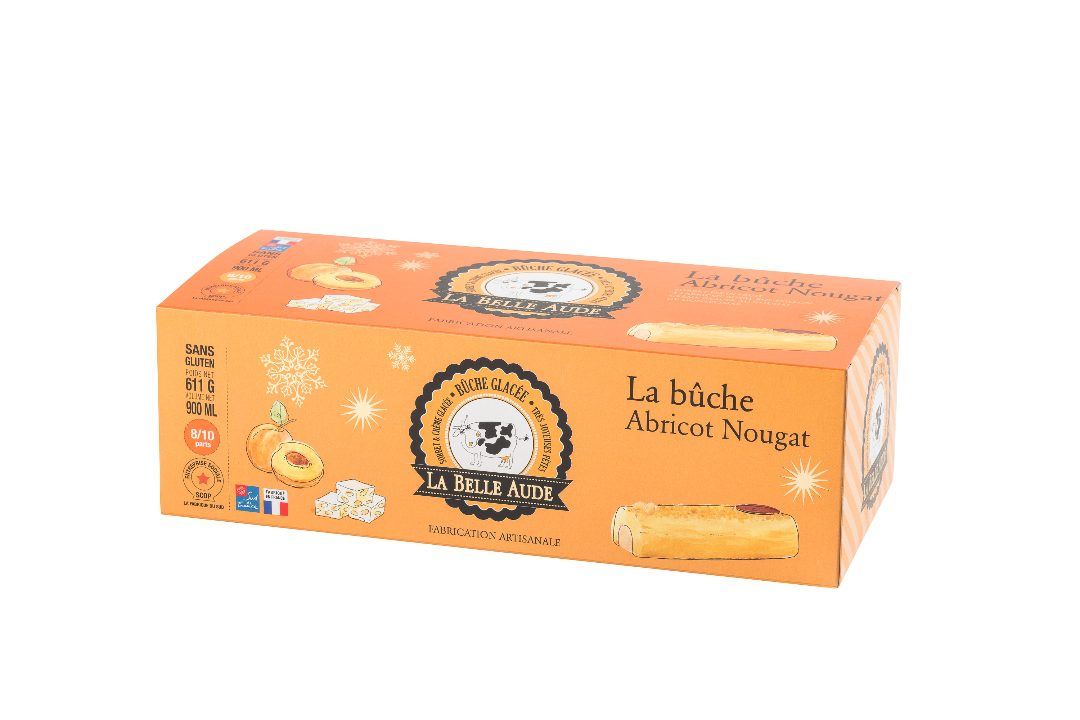 La bûche chocolat, noisette pralinée, la bûche chocolat noir La Belle Aude : photo 4 sur 5 du produit rappelé le 26/10/2021