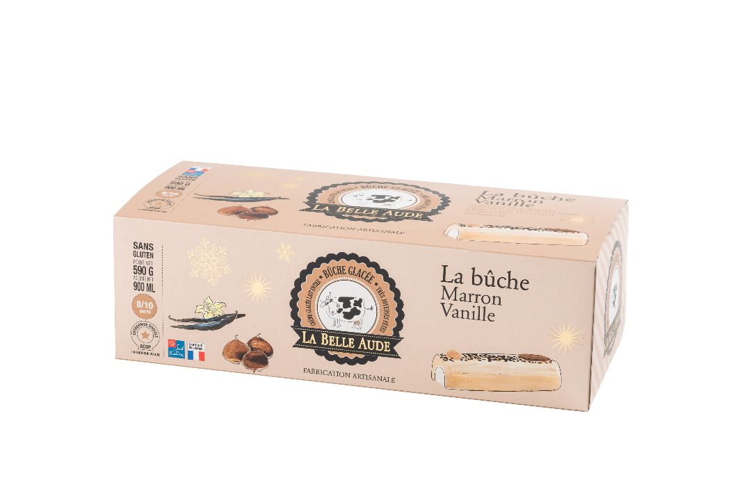 La bûche chocolat, noisette pralinée, la bûche chocolat noir La Belle Aude : photo 5 sur 5 du produit rappelé le 26/10/2021