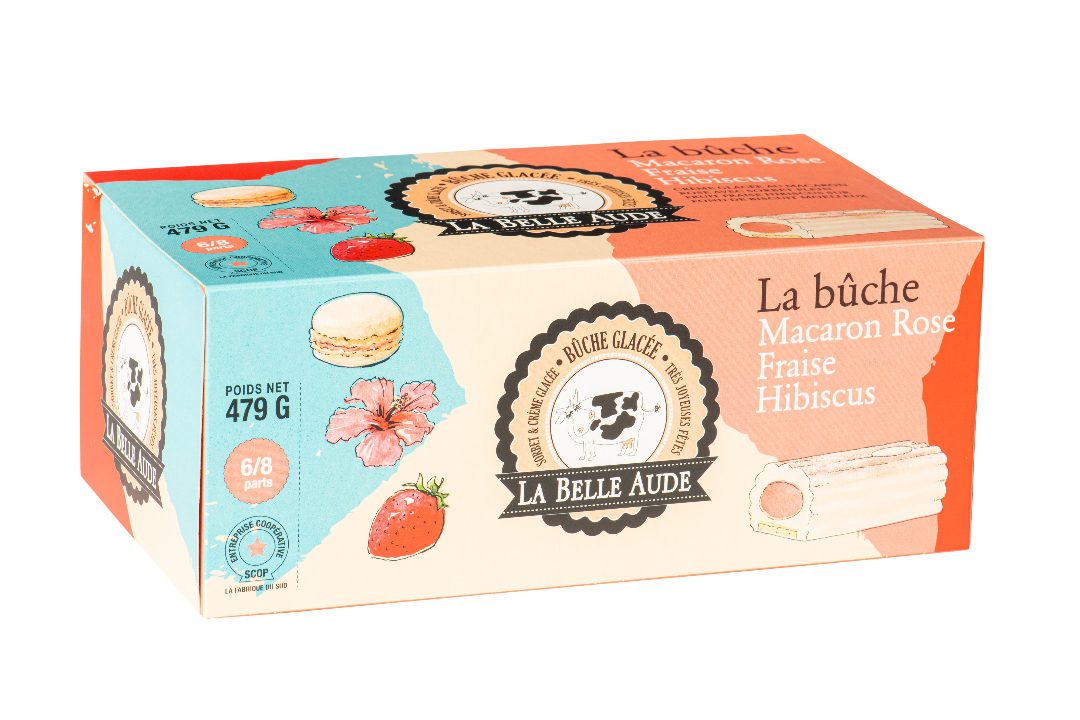 La bûche framboise groseille, chocolat blanc, la bûche La Belle Aude : photo 3 sur 3 du produit rappelé le 26/10/2021