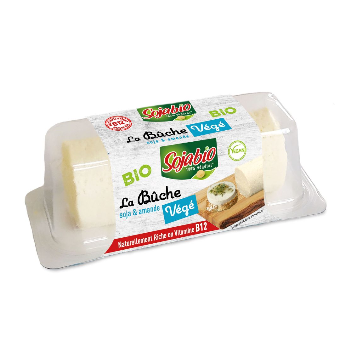 La bûche végé -spécialité lactofermentée au soja et amande Sojabio : photo du produit rappelé le 26/10/2022