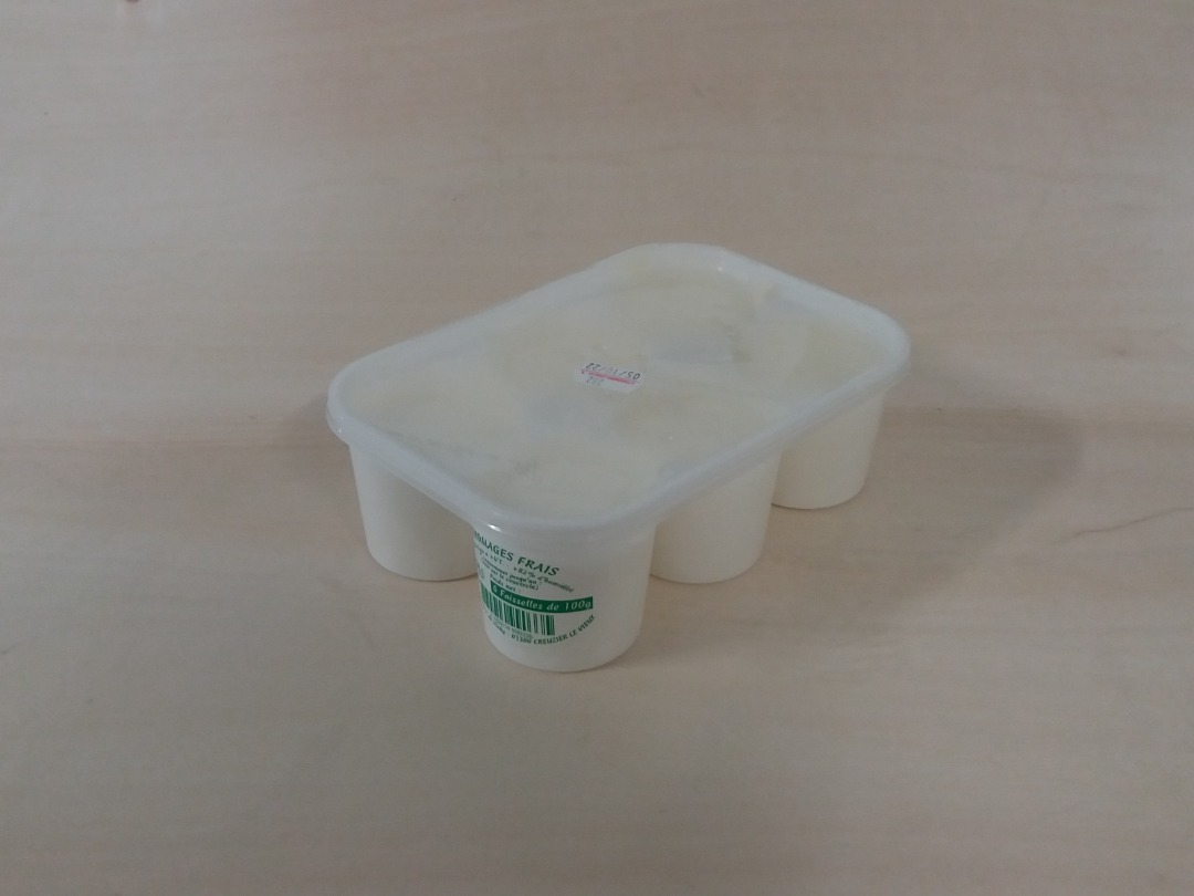La faisselle portion au lait de vache pasteurisé Societe Laitiere de Vichy : photo du produit rappelé le 10/02/2023