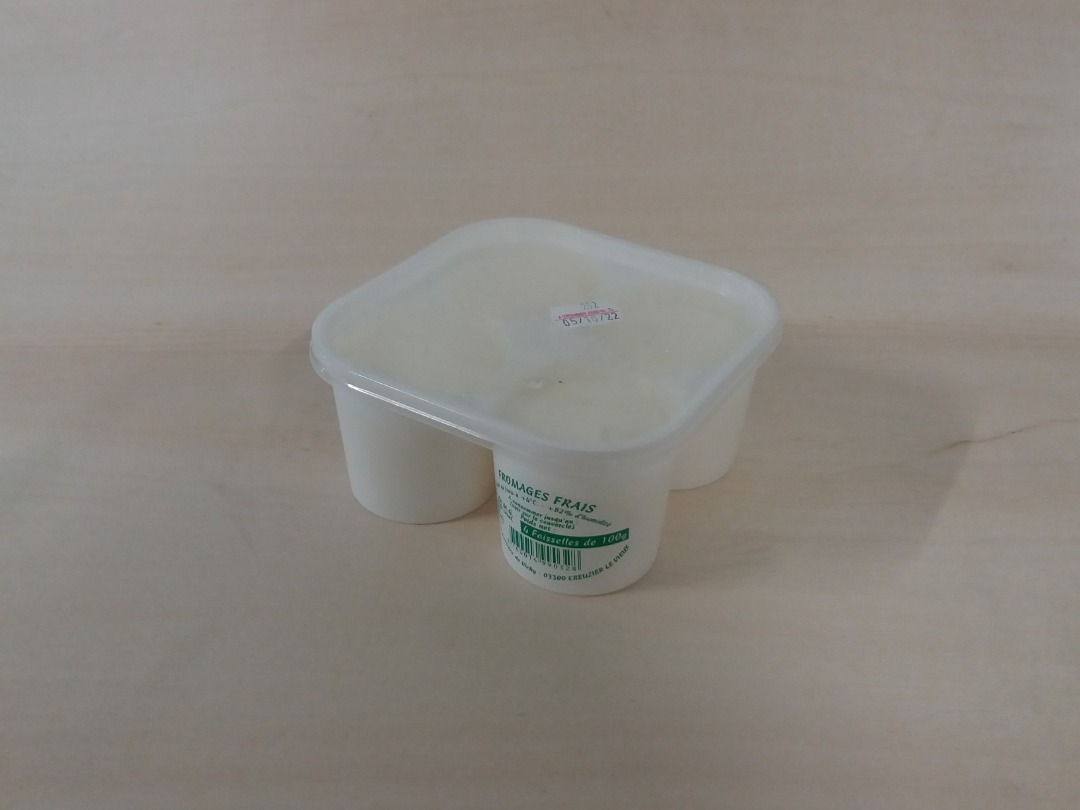 La faisselle portion au lait de vache pasteurisé Societe Laitiere de Vichy : photo 2 sur 3 du produit rappelé le 10/02/2023