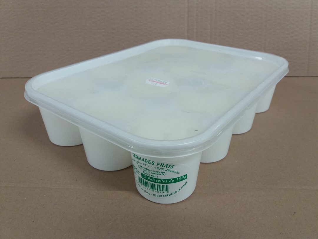 La faisselle portion au lait de vache pasteurisé Societe Laitiere de Vichy : photo 3 sur 3 du produit rappelé le 10/02/2023