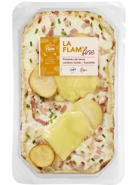 La flam'fine pommes de terre lardons fumés raclette Les Créations de Pierre : photo du produit rappelé le 19/06/2026
