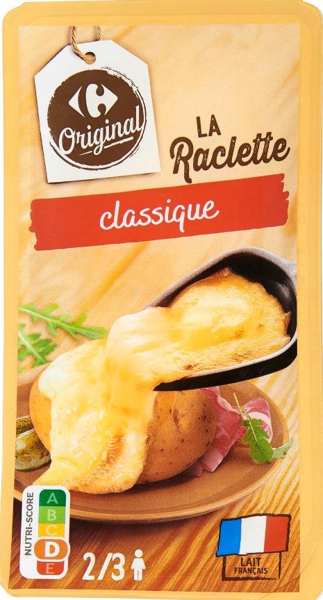 La raclette classique Carrefour Original : photo du produit rappelé le 22/09/2022