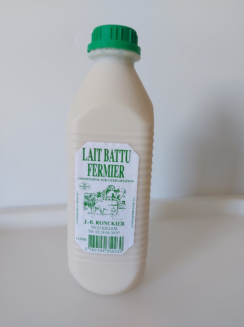 Lait battu : photo du produit rappelé le 10/08/2022