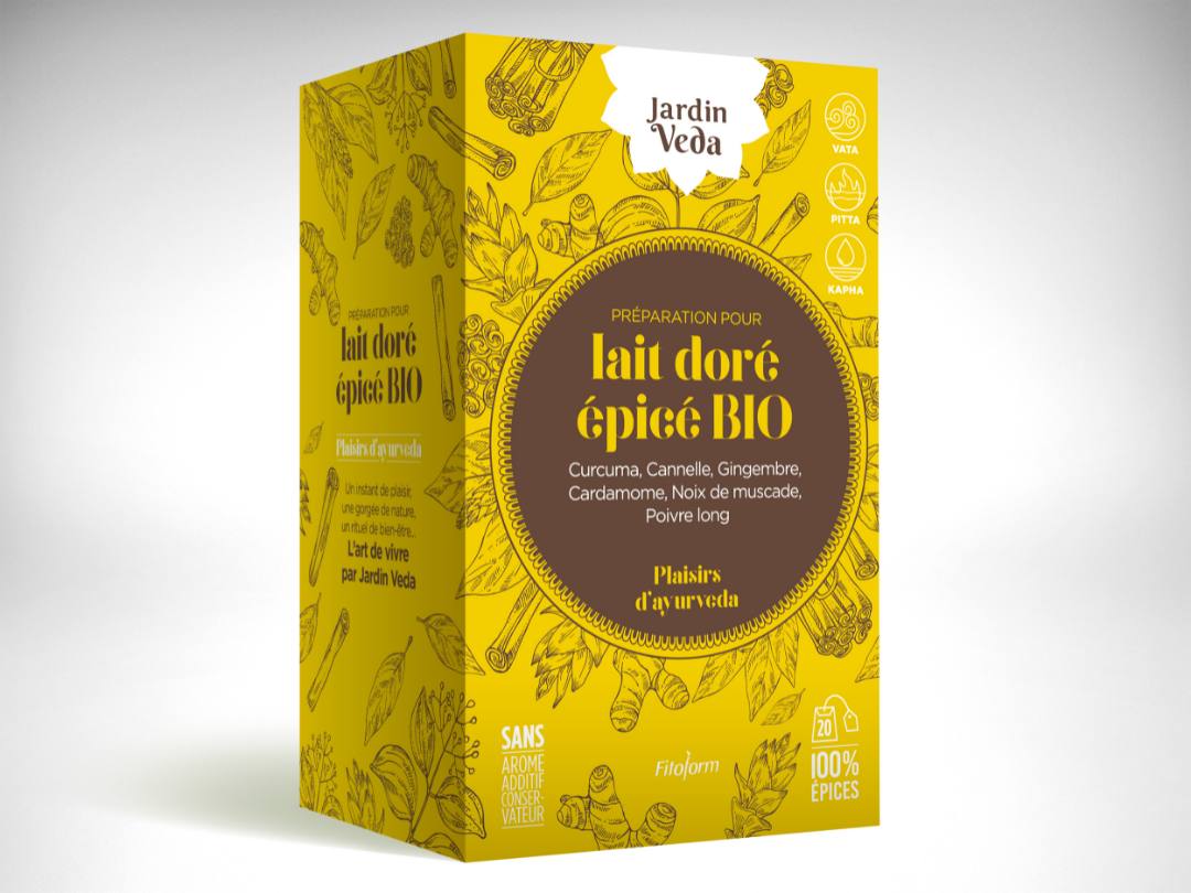Lait dore epice bio Jardin Veda : photo du produit rappelé le 01/09/2021