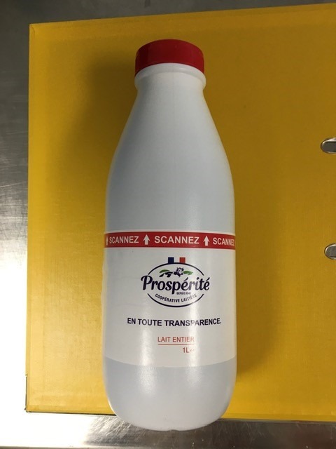 Lait entier uht Prosperite : photo 1 sur 2 du produit rappelé le 10/06/2022
