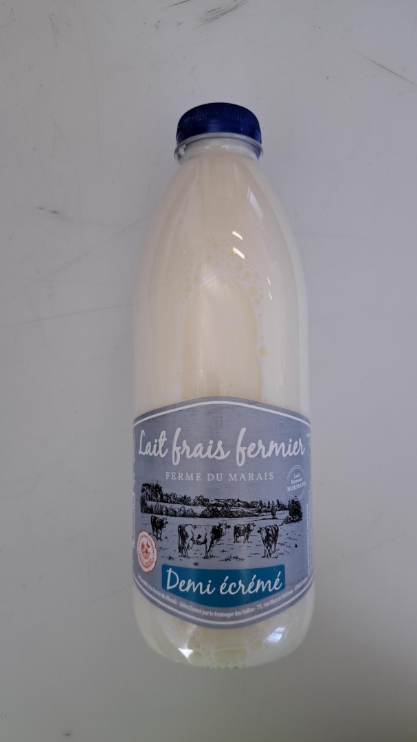 Lait frais demi-écrémé 1l Ferme du Marais : photo du produit rappelé le 20/05/2025