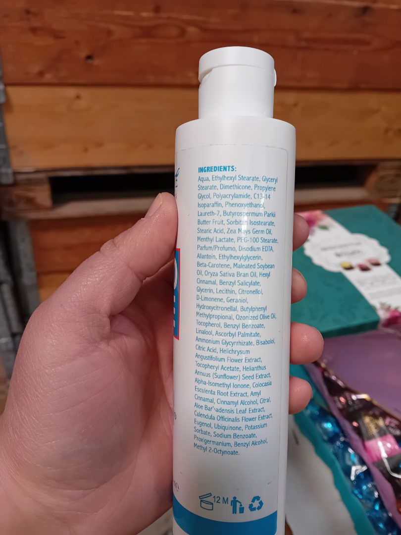 Lait pour le corps après soleil Mookaje : photo 2 sur 3 du produit rappelé le 16/05/2025