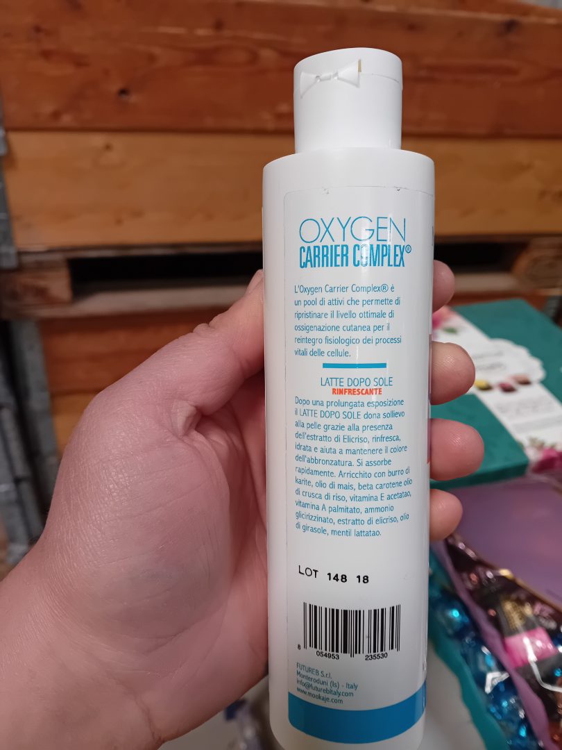Lait pour le corps après soleil Mookaje : photo 3 sur 3 du produit rappelé le 16/05/2025