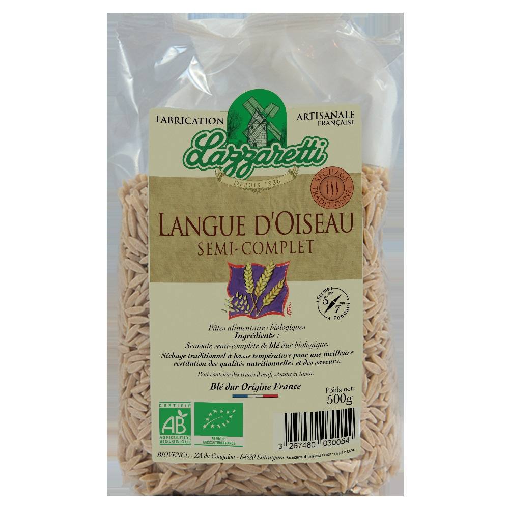 Langue d'oiseau 1/2 complete 500g bio Lazzaretti : photo du produit rappelé le 16/09/2025