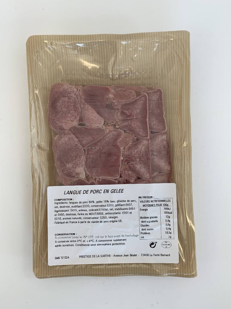 Langue de porc en gelee Prestige de la Sarthe : photo du produit rappelé le 24/07/2026