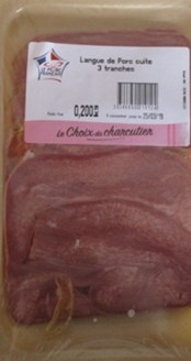 Langue de porc fe (3 tranches) 200 g Le Choix du Charcutier : photo du produit rappelé le 21/11/2024
