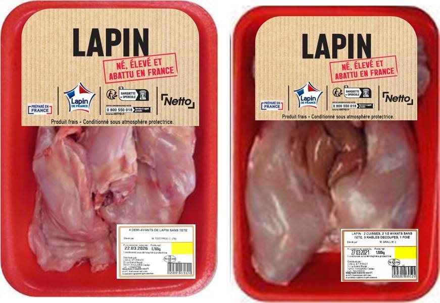 Lapin Netto : photo du produit rappelé le 05/03/2026