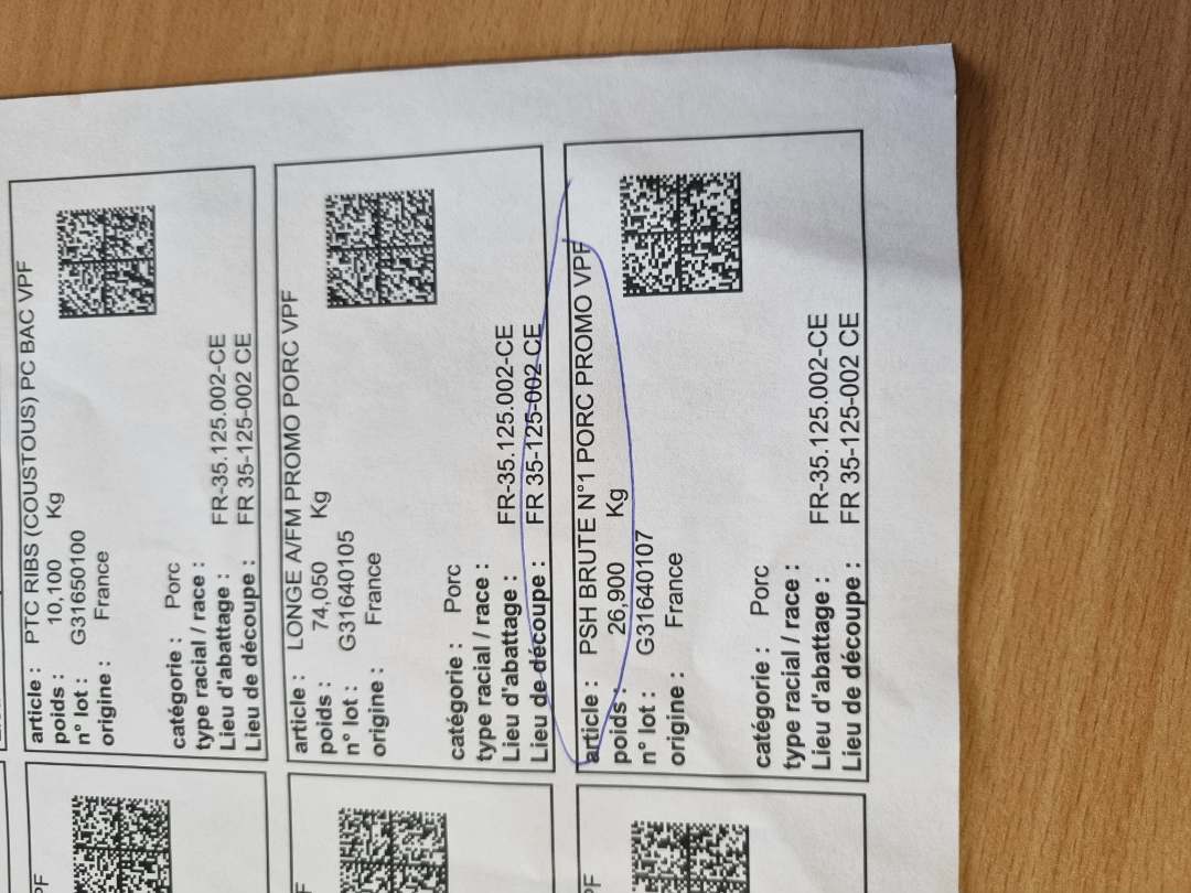 Lard marine Gatine : photo du produit rappelé le 10/07/2023