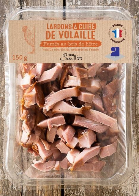Lardon de volaille à cuire 150g : photo du produit rappelé le 02/04/2024