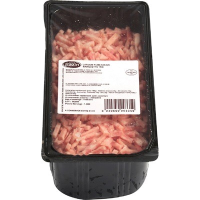 Lardon fume 5x5x25 barquette 1kg André Bazin : photo du produit rappelé le 29/07/2025