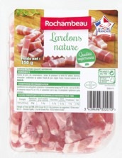 Lardons nature 150g qualite superieure Rochambeau : photo du produit rappelé le 10/07/2026