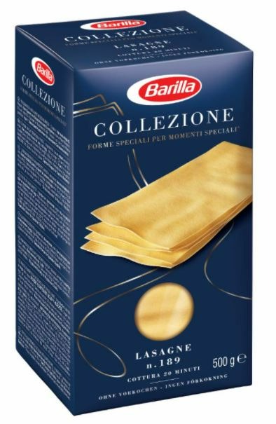 Lasagne n.189 Barilla : photo du produit rappelé le 12/07/2022