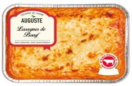Lasagnes de boeuf Auguste : photo du produit rappelé le 05/01/2024