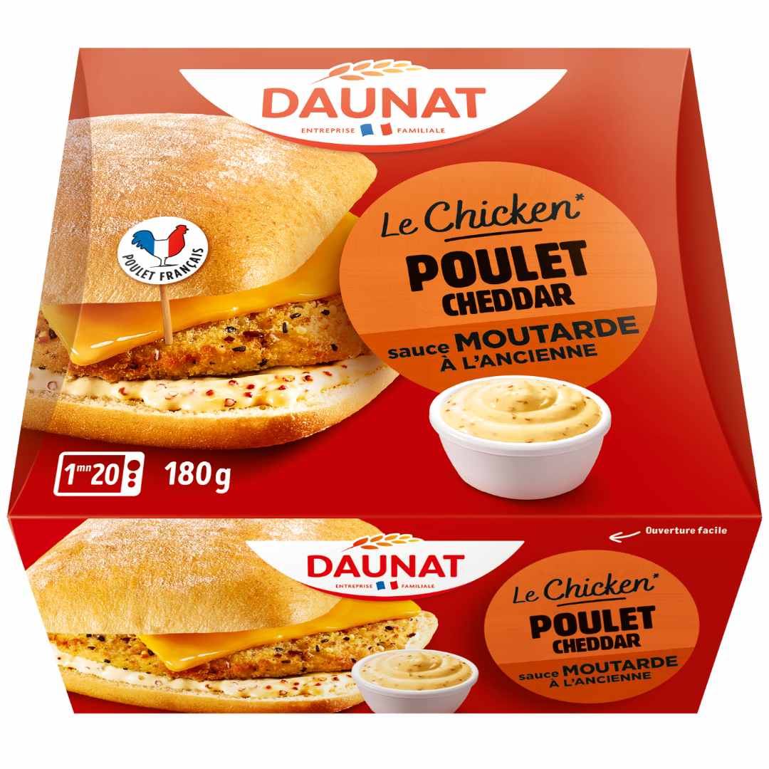 Le chicken poulet cheddar sauce moutarde à l’ancienne Daunat : photo du produit rappelé le 21/09/2026