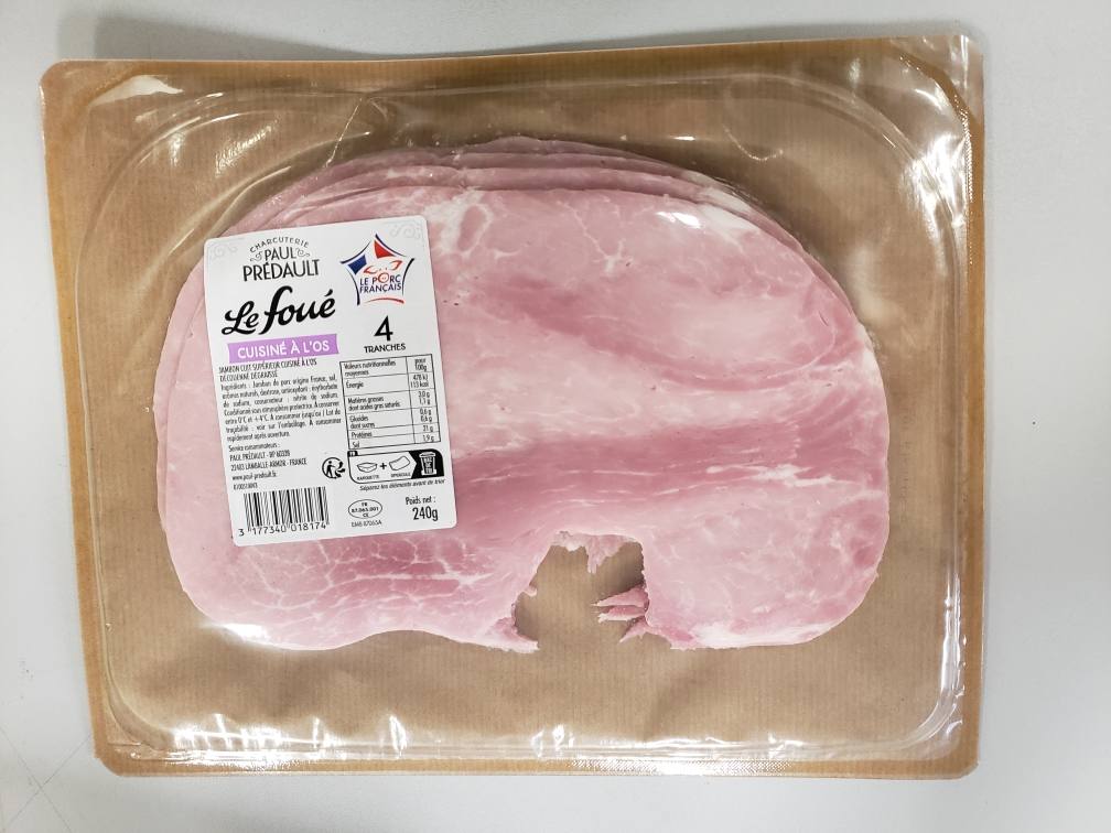 Le foué cuisiné à l’os 4 tranches 240 g Paul Predault : photo du produit rappelé le 20/08/2026