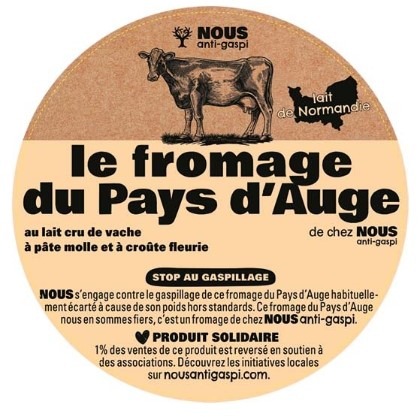 Le fromage du pays d'auge Nous Antigaspi : photo du produit rappelé le 08/04/2022