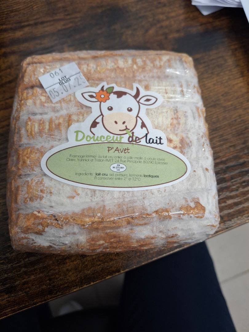 Le p'avet Douceur de Lait : photo du produit rappelé le 06/06/2025