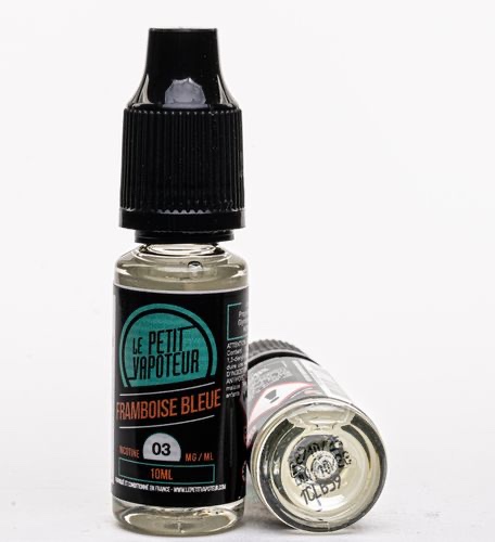 Le petit vapoteur - framboise bleue - nicotine : 3mg/ml - 10 ml - pg : 60 : photo du produit rappelé le 16/01/2026
