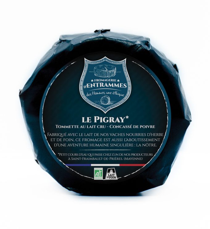 Le pigray tommette au lait cru concasse de poivre Fromagerie d'Entrammes : photo du produit rappelé le 09/03/2026