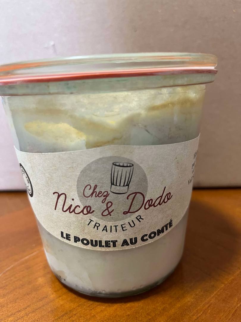 Le poulet au comté Chez Nico et Dodo : photo du produit rappelé le 18/04/2025