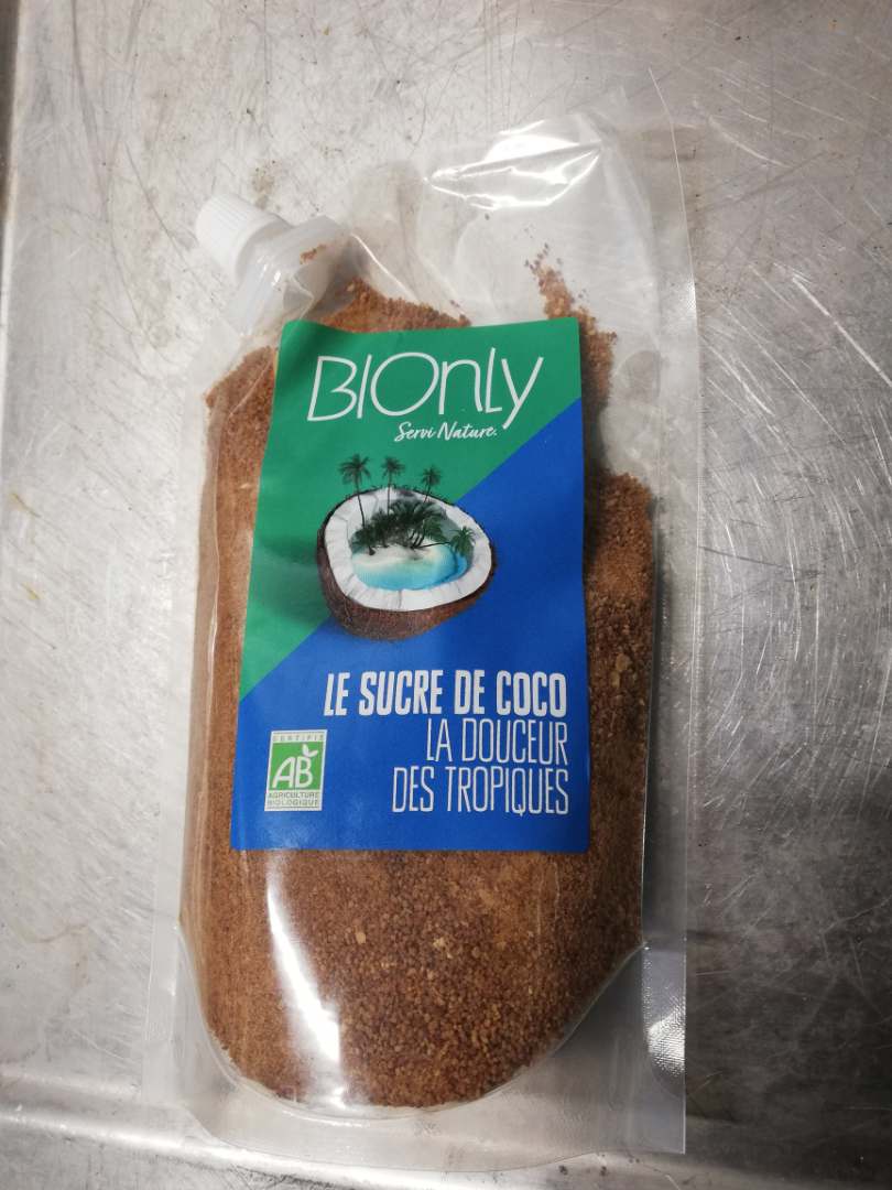 Le sucre de coco la douceur des tropiques biologique / sève de fleur Bionly : photo du produit rappelé le 09/12/2022