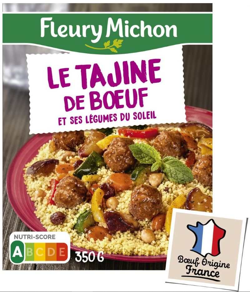 Le tajine de boeuf et ses petits légumes Fleury Michon : photo du produit rappelé le 01/07/2021