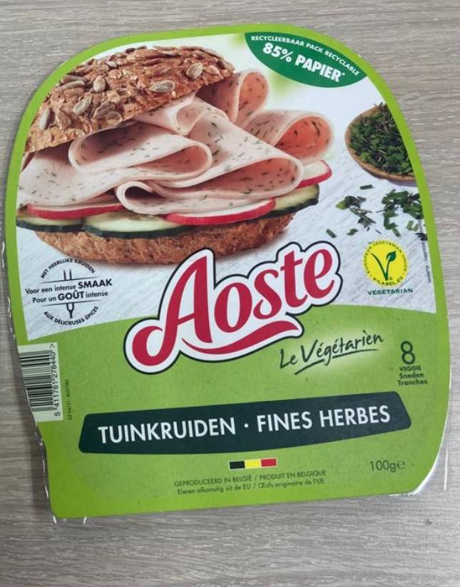 Le végétarien - fines herbes - aoste : photo du produit rappelé le 19/07/2022