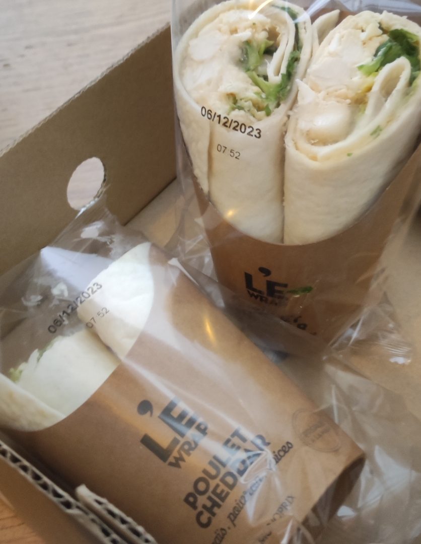 Le wrap poulet cheddar maïs, poivron, épices Monoprix : photo du produit rappelé le 06/12/2023