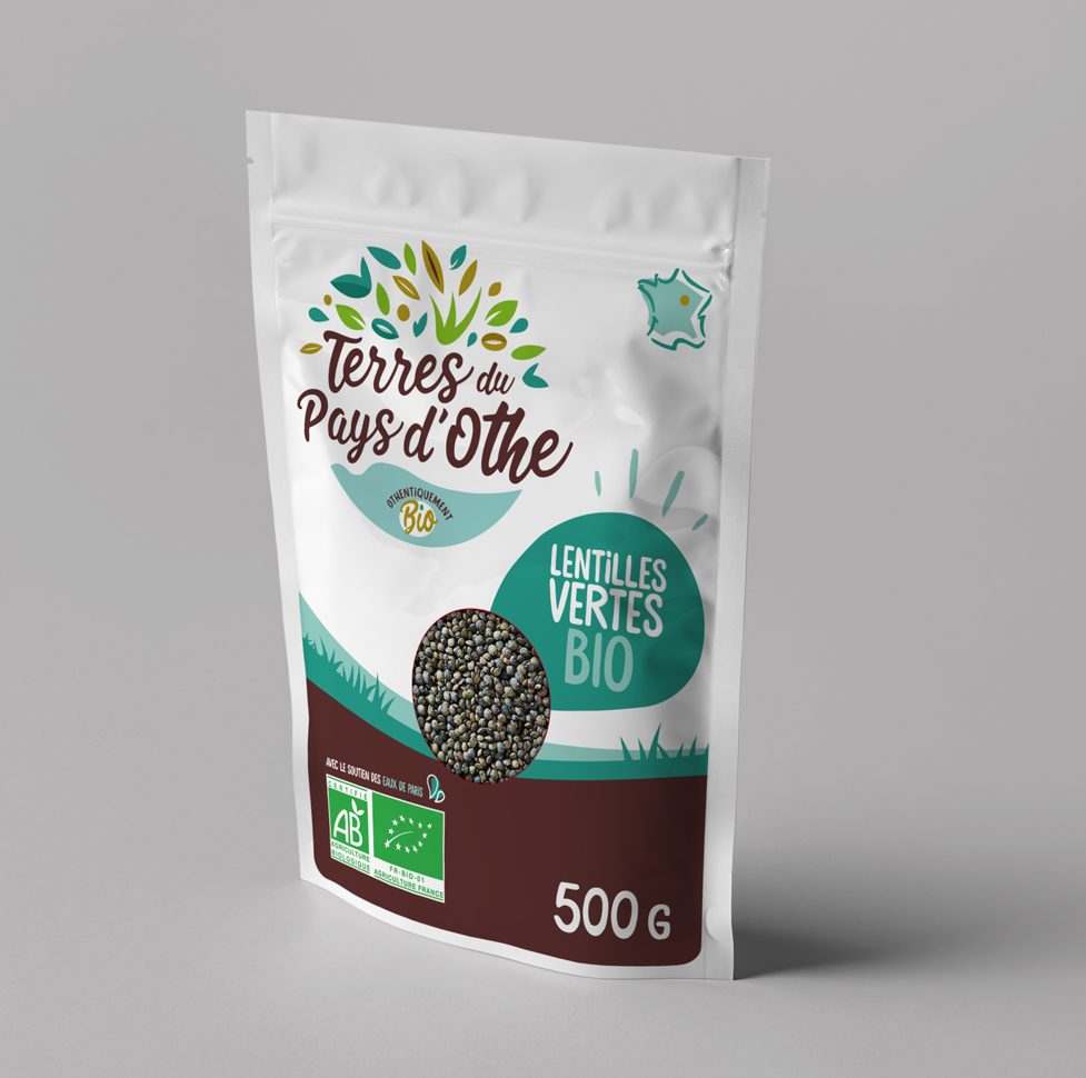 Lentilles vertes bio 500g Terres du Pays d'Othe : photo du produit rappelé le 25/04/2024