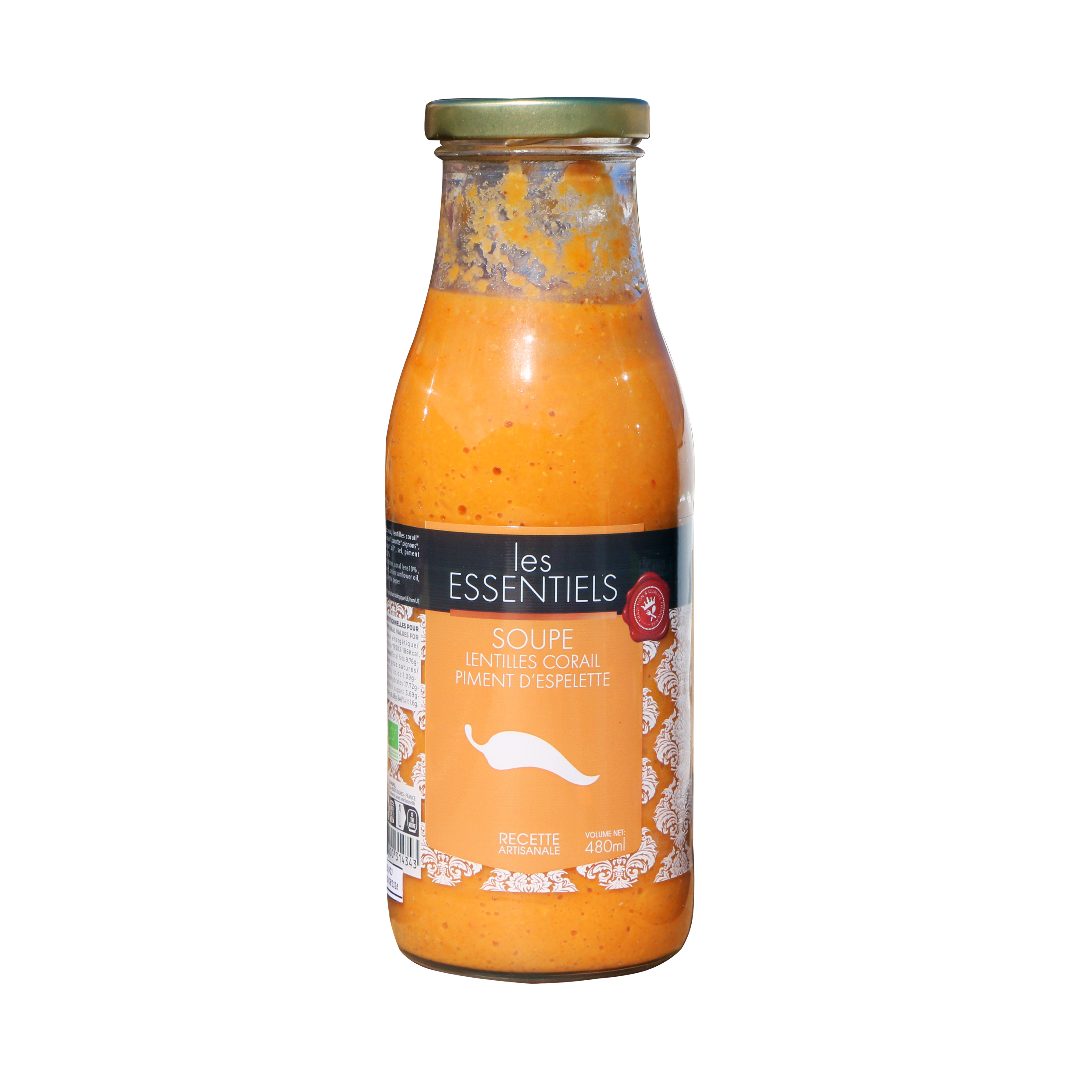 Les essentiels soupe aux lentilles corail : photo du produit rappelé le 27/11/2024