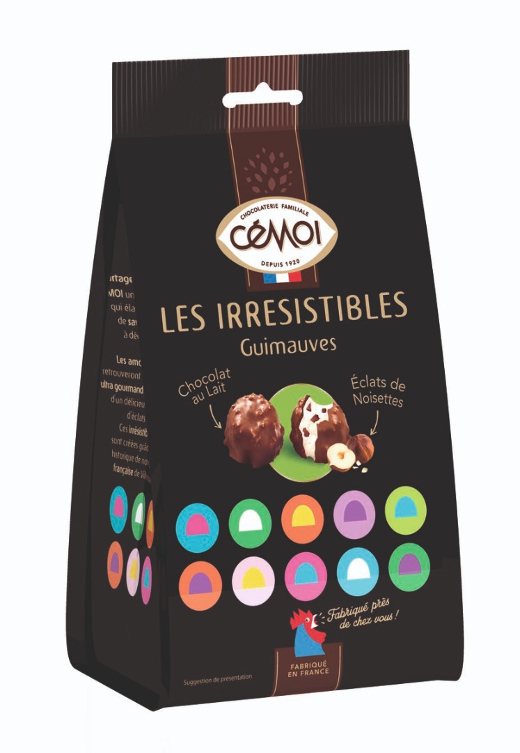 Les irresistibles guimauve lait noisettes 180g Cemoi : photo du produit rappelé le 08/09/2022
