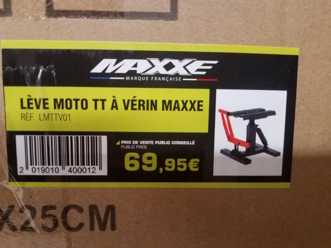 Leve moto tt a verin Maxxe : photo 4 sur 4 du produit rappelé le 10/09/2021