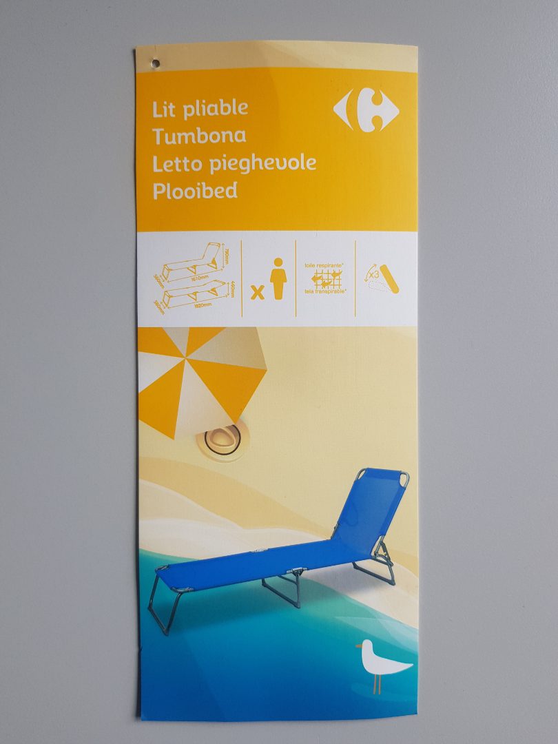 Lit pliable camping - lot commencant par 2021 Carrefour : photo 2 sur 3 du produit rappelé le 24/08/2023