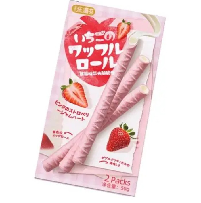 Lmf waffle roll – strawberry, sea salt cheese flavour et coconut – 52 g : photo du produit rappelé le 08/09/2026