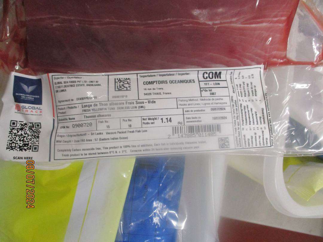 Longe de thon albacore sans peau oi fao 57 Fish Is Life- Sans Marque : photo du produit rappelé le 16/07/2024