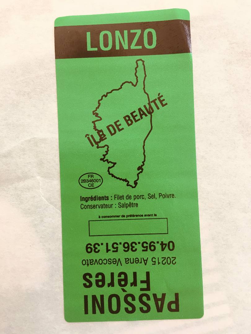 Lonzo Charcuterie Passoni : photo du produit rappelé le 11/08/2023