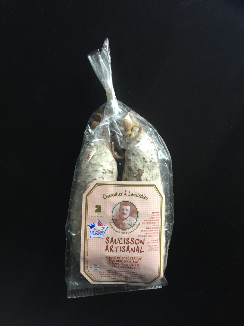 Lot de 2 saucisson artisanaux de l'ardèche Ferdinand Chaudouard : photo du produit rappelé le 24/07/2023