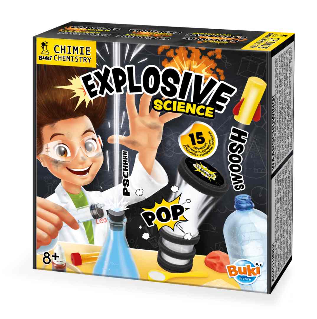 Lunettes de protection dans le coffret science explosive Buki France : photo du produit rappelé le 27/09/2021